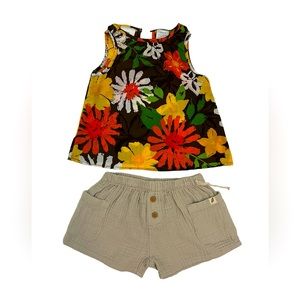 Baby girl ~ 18 months ~ sleeveless top and short set
